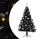 Vidaxl kunstmatig voorverlicht kerstboom met 150 led zwart 150 cm pvc