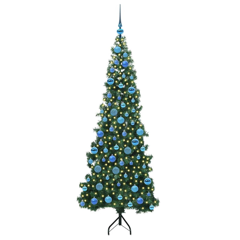 Afbeelding laden in galerijviewer, Vidaxl hoek kunstkerstboom met 300 led groen 180 cm pvc en metaal
