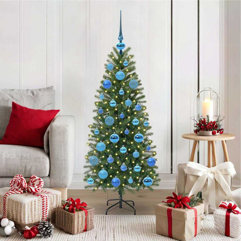 Afbeelding laden in galerijviewer, Vidaxl kunstkerstboom met 150 led met standaard groen 120 cm pe en pvc

