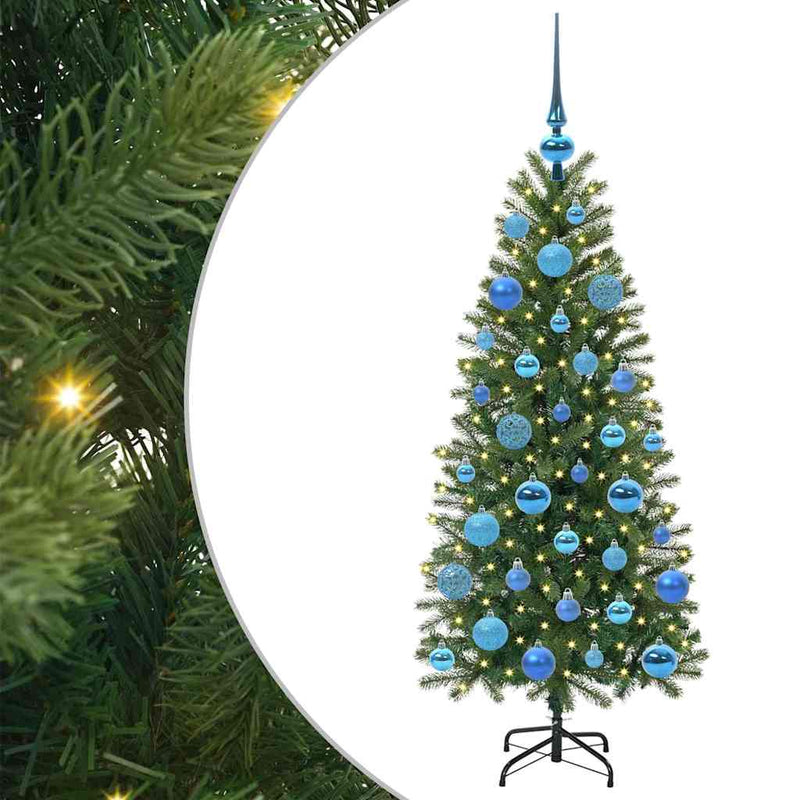 Afbeelding laden in galerijviewer, Vidaxl kunstkerstboom met 150 led met standaard groen 120 cm pe en pvc

