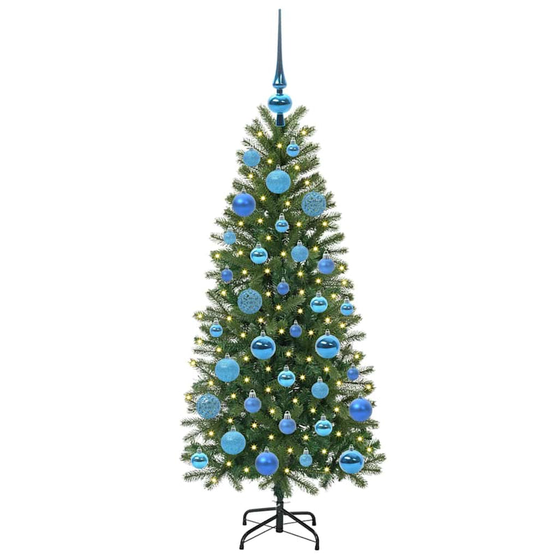 Afbeelding laden in galerijviewer, Vidaxl kunstkerstboom met 150 led met standaard groen 120 cm pe en pvc

