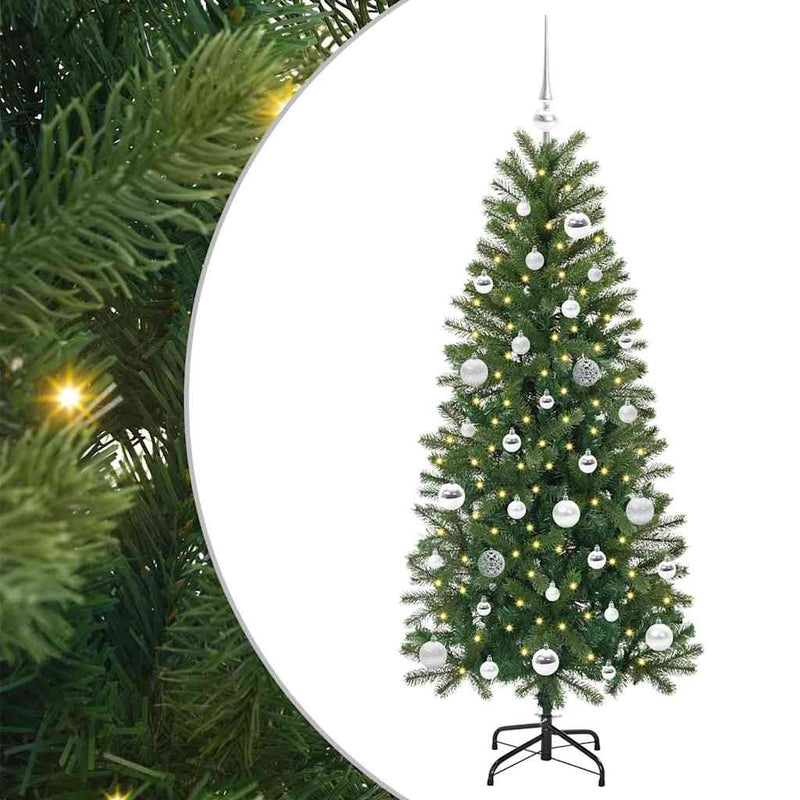 Afbeelding laden in galerijviewer, Vidaxl kunstkerstboom met 150 led met standaard groen 150 cm pe en pvc
