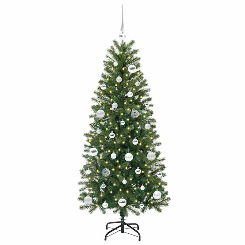 Afbeelding laden in galerijviewer, Vidaxl kunstkerstboom met 150 led met standaard groen 150 cm pe en pvc
