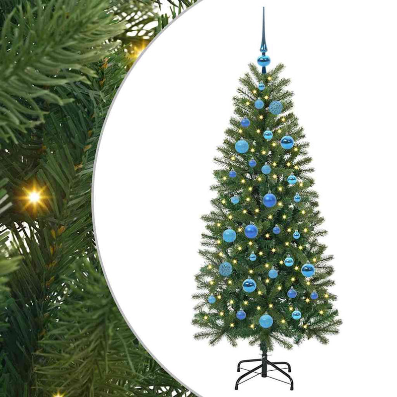 Afbeelding laden in galerijviewer, Vidaxl kunstkerstboom met 150 led met standaard groen 150 cm pe en pvc
