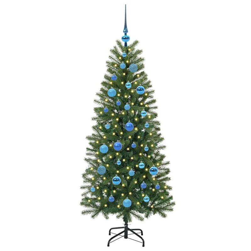 Afbeelding laden in galerijviewer, Vidaxl kunstkerstboom met 150 led met standaard groen 150 cm pe en pvc
