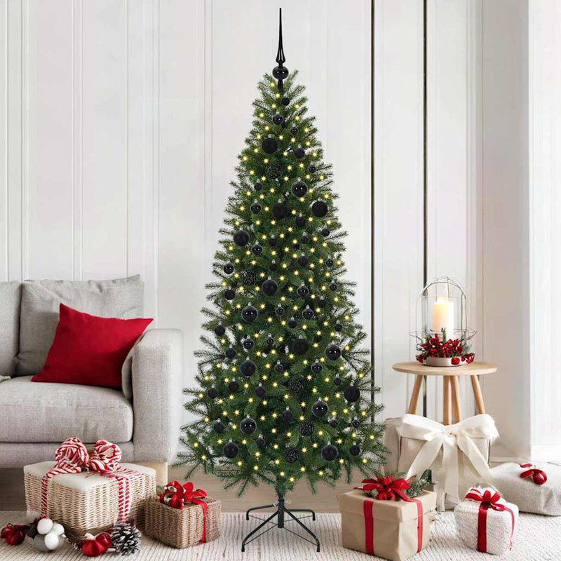 Afbeelding laden in galerijviewer, Vidaxl kunstkerstboom met 300 led met standaard groen 180 cm pe en pvc
