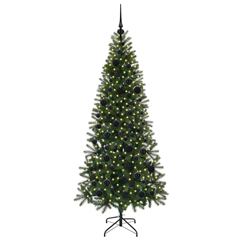 Afbeelding laden in galerijviewer, Vidaxl kunstkerstboom met 300 led met standaard groen 180 cm pe en pvc
