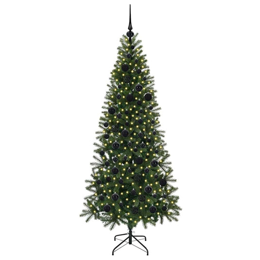 Vidaxl kunstkerstboom met 300 led met standaard groen 180 cm pe en pvc