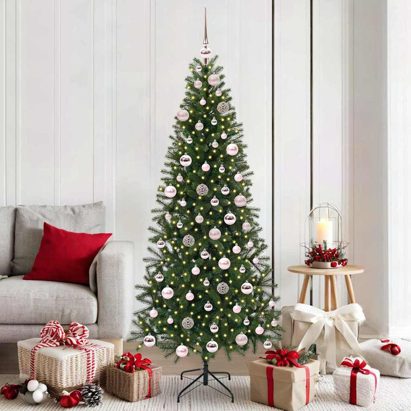 Afbeelding laden in galerijviewer, Vidaxl kunstkerstboom met 300 led met standaard groen 180 cm pe en pvc
