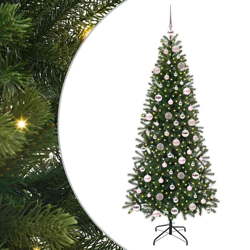 Afbeelding laden in galerijviewer, Vidaxl kunstkerstboom met 300 led met standaard groen 180 cm pe en pvc
