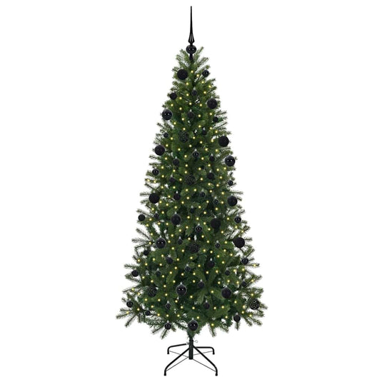 Vidaxl kunstkerstboom met 300 led met standaard groen 210 cm pe en pvc