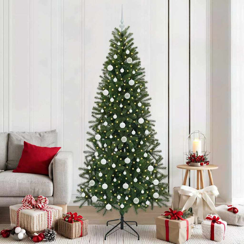 Afbeelding laden in galerijviewer, Vidaxl kunstkerstboom met 300 led met standaard groen 210 cm pe en pvc
