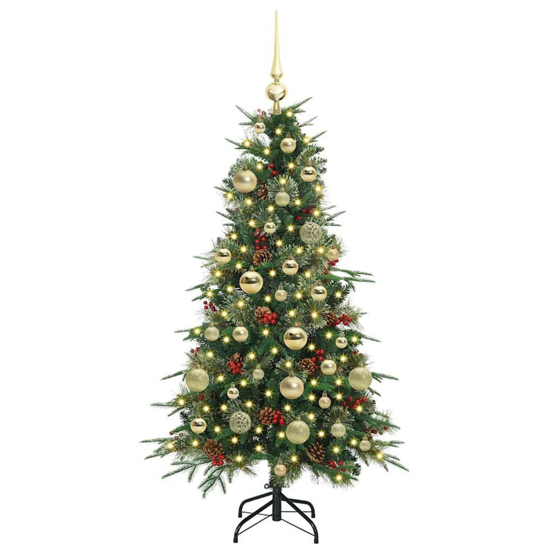 Afbeelding laden in galerijviewer, Vidaxl kunstmatige inklapbare kerstboom groen 120 cm pe en pvc
