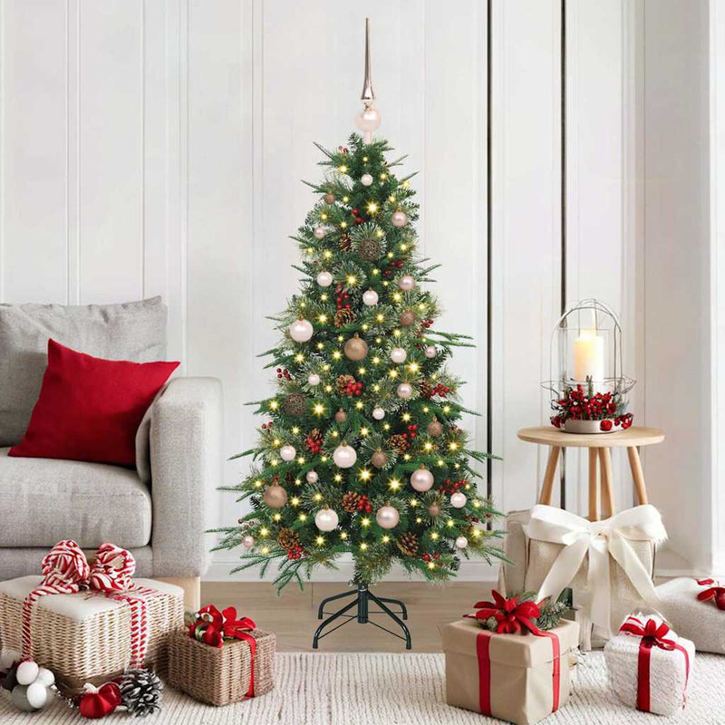 Afbeelding laden in galerijviewer, Vidaxl kunstmatige inklapbare kerstboom groen 150 cm pe en pvc
