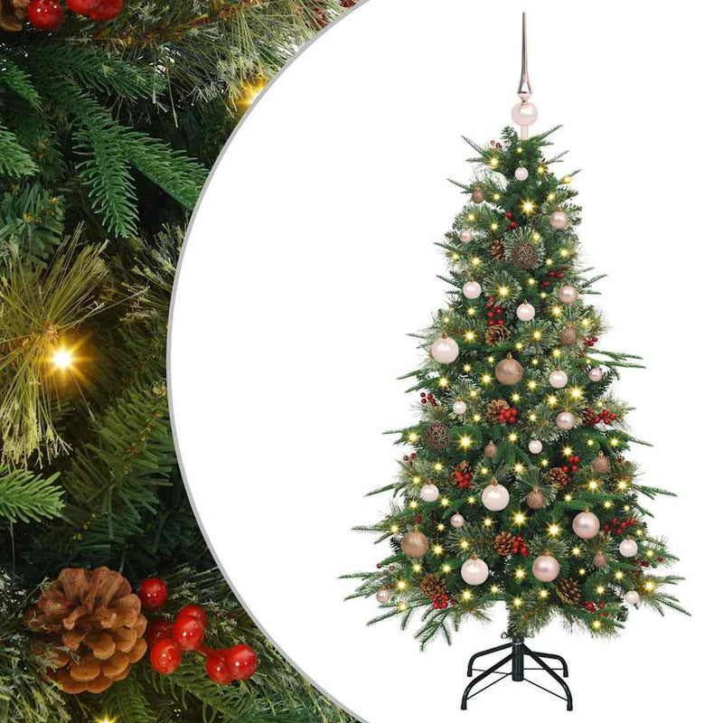Afbeelding laden in galerijviewer, Vidaxl kunstmatige inklapbare kerstboom groen 150 cm pe en pvc
