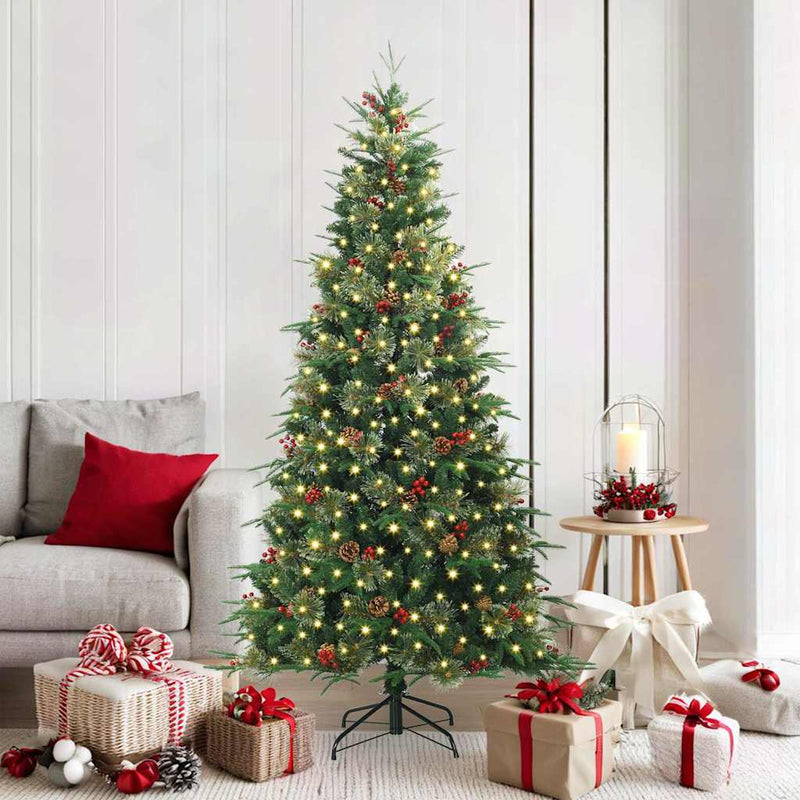 Afbeelding laden in galerijviewer, Vidaxl kunstmatige inklapbare kerstboom groen 180 cm pe en pvc
