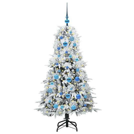 Vidaxl kunstmatige inklapbare kerstboom wit 150 cm pe en pvc