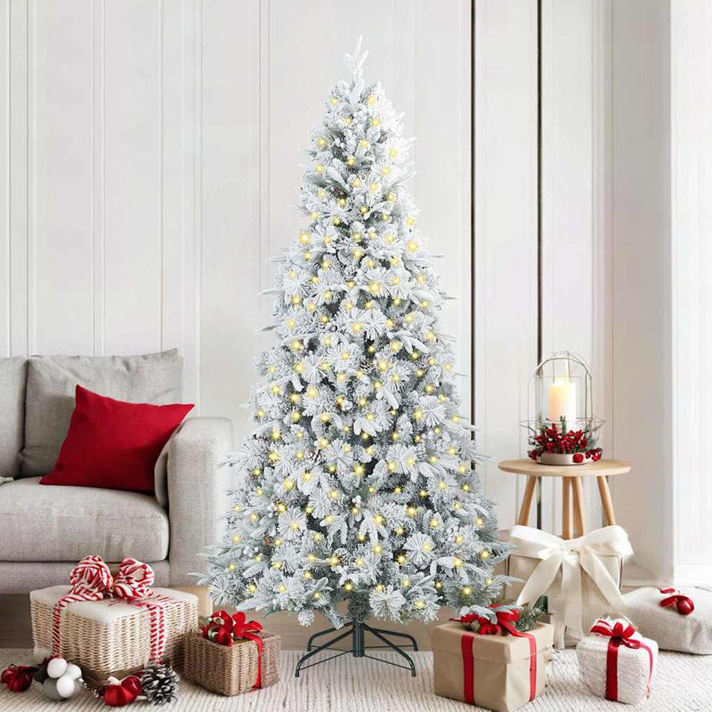 Afbeelding laden in galerijviewer, Vidaxl kunstmatige inklapbare kerstboom wit 180 cm pe en pvc
