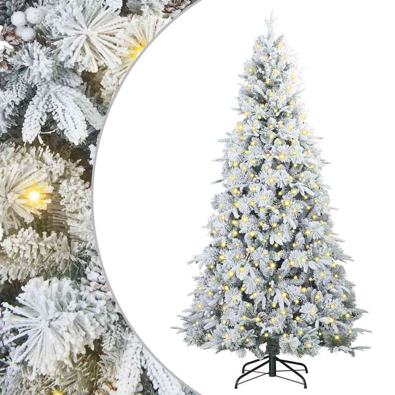 Afbeelding laden in galerijviewer, Vidaxl kunstmatige inklapbare kerstboom wit 180 cm pe en pvc
