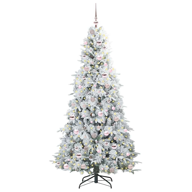 Afbeelding laden in galerijviewer, Vidaxl kunstmatige inklapbare kerstboom wit 210 cm pe en pvc

