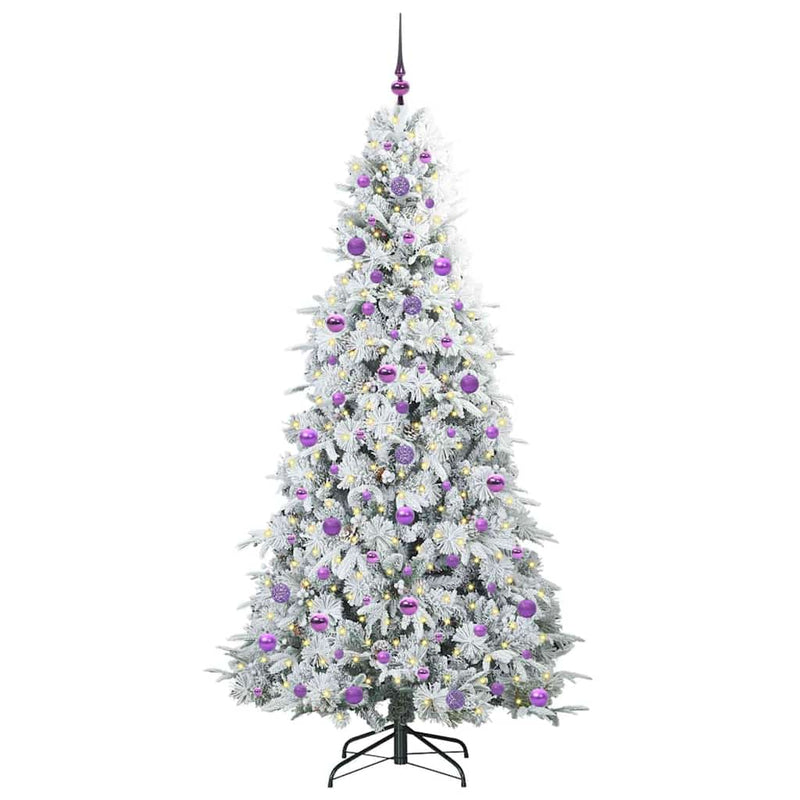 Afbeelding laden in galerijviewer, Vidaxl kunstmatige inklapbare kerstboom wit 210 cm pe en pvc
