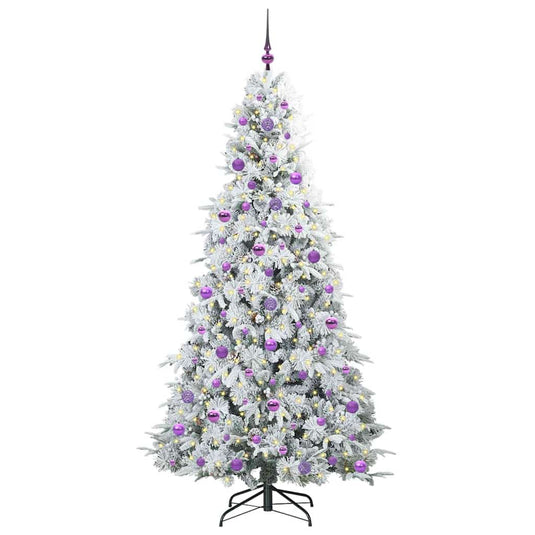 Vidaxl kunstmatige inklapbare kerstboom wit 210 cm pe en pvc