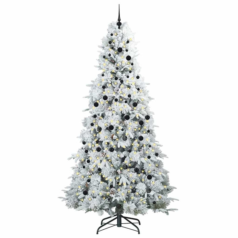 Afbeelding laden in galerijviewer, Vidaxl kunstmatige inklapbare kerstboom wit 240 cm pe en pvc
