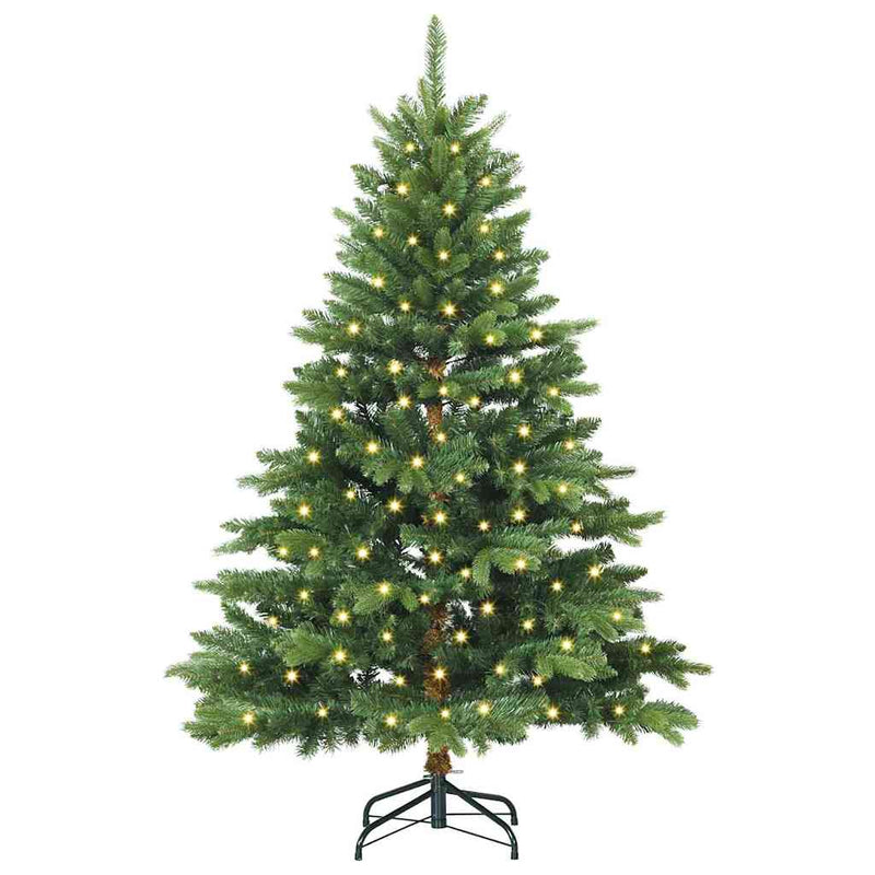 Afbeelding laden in galerijviewer, Vidaxl kunstkerstboom met 150 led met standaard groen 150 cm pe en pvc
