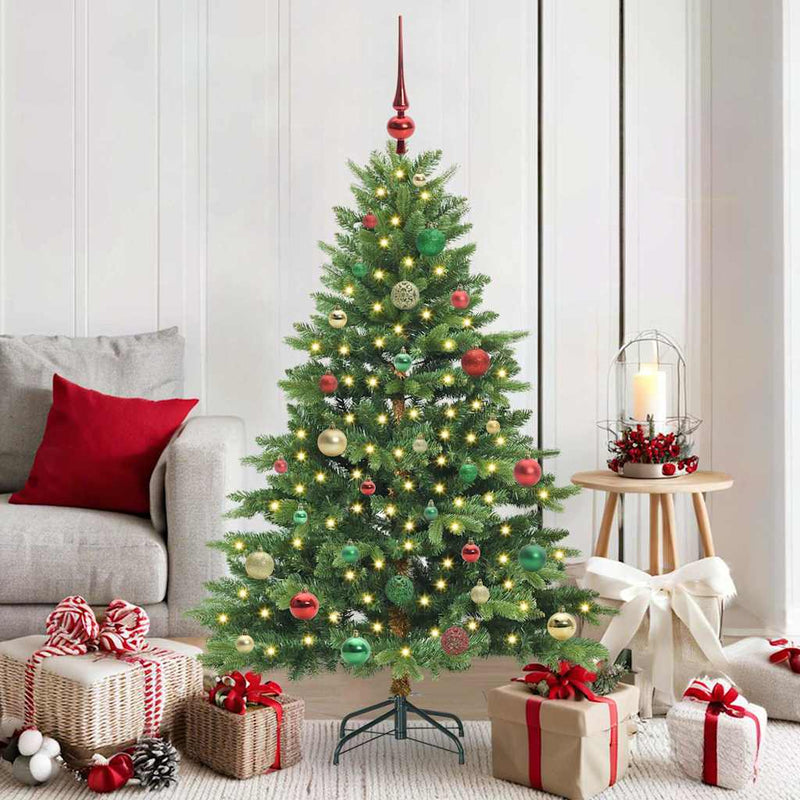 Afbeelding laden in galerijviewer, Vidaxl kunstkerstboom met 150 led met standaard groen 150 cm pe en pvc
