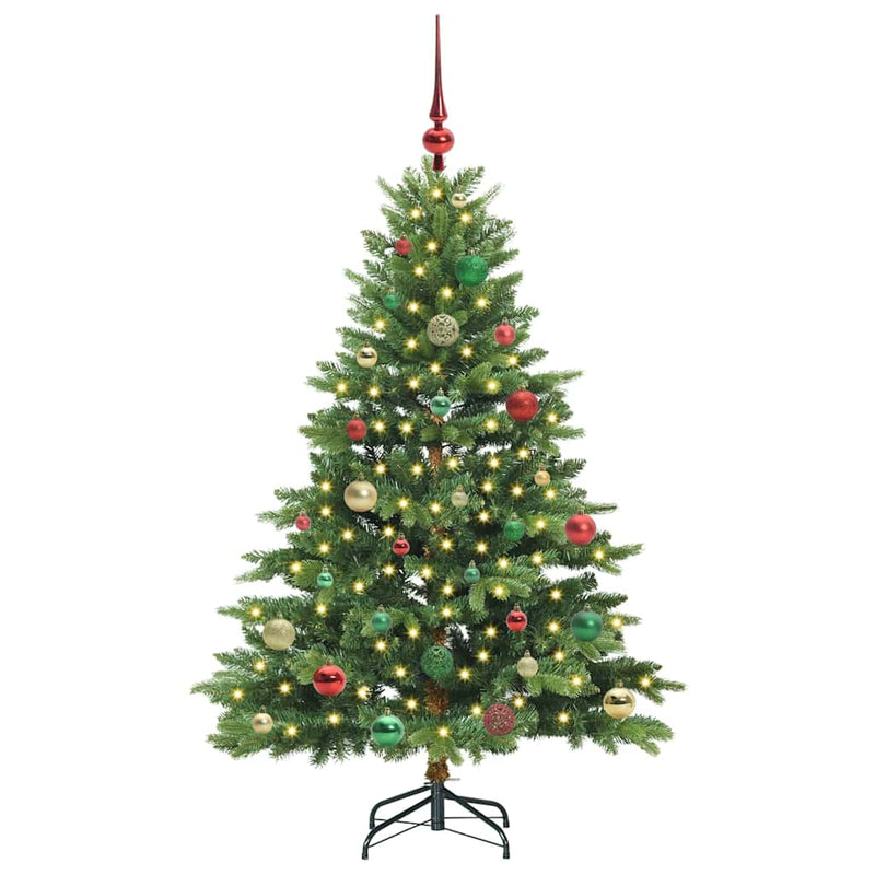 Afbeelding laden in galerijviewer, Vidaxl kunstkerstboom met 150 led met standaard groen 150 cm pe en pvc
