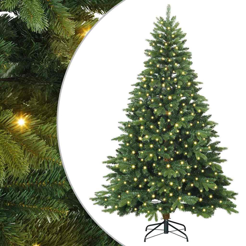 Afbeelding laden in galerijviewer, Vidaxl kunstkerstboom met 300 led met standaard groen 180 cm pe en pvc
