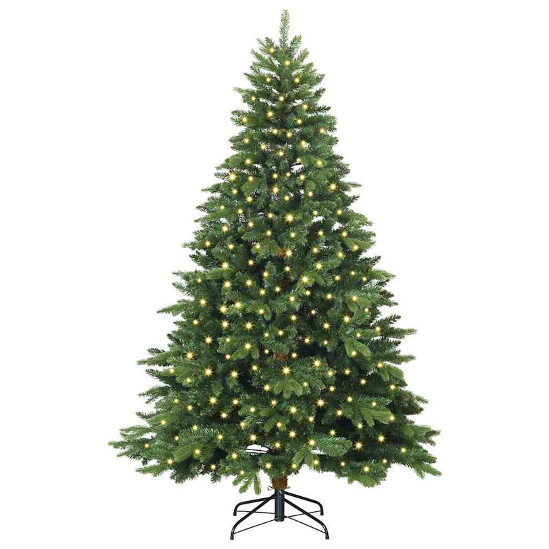 Afbeelding laden in galerijviewer, Vidaxl kunstkerstboom met 300 led met standaard groen 180 cm pe en pvc
