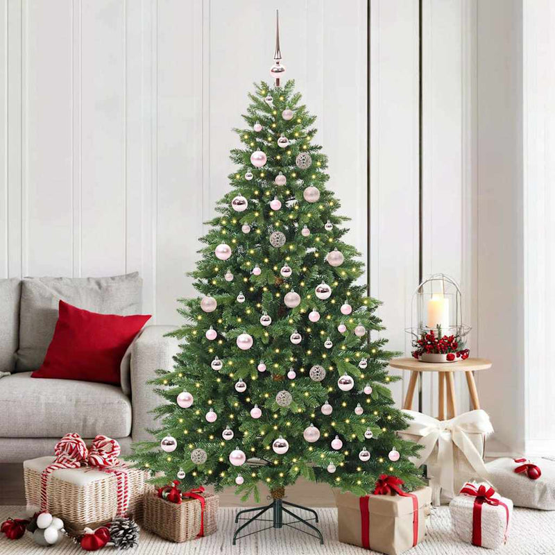 Afbeelding laden in galerijviewer, Vidaxl kunstkerstboom met 300 led met standaard groen 180 cm pe en pvc
