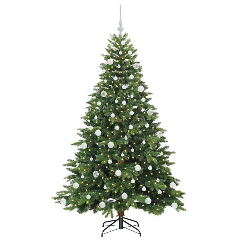 Afbeelding laden in galerijviewer, Vidaxl kunstkerstboom met 300 led met standaard groen 180 cm pe en pvc

