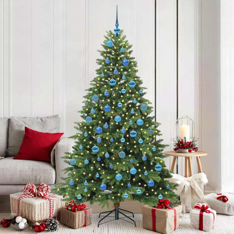 Afbeelding laden in galerijviewer, Vidaxl kunstkerstboom met 300 led met standaard groen 180 cm pe en pvc
