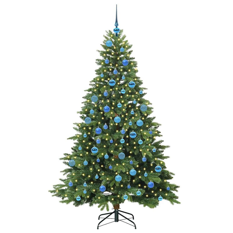 Afbeelding laden in galerijviewer, Vidaxl kunstkerstboom met 300 led met standaard groen 180 cm pe en pvc
