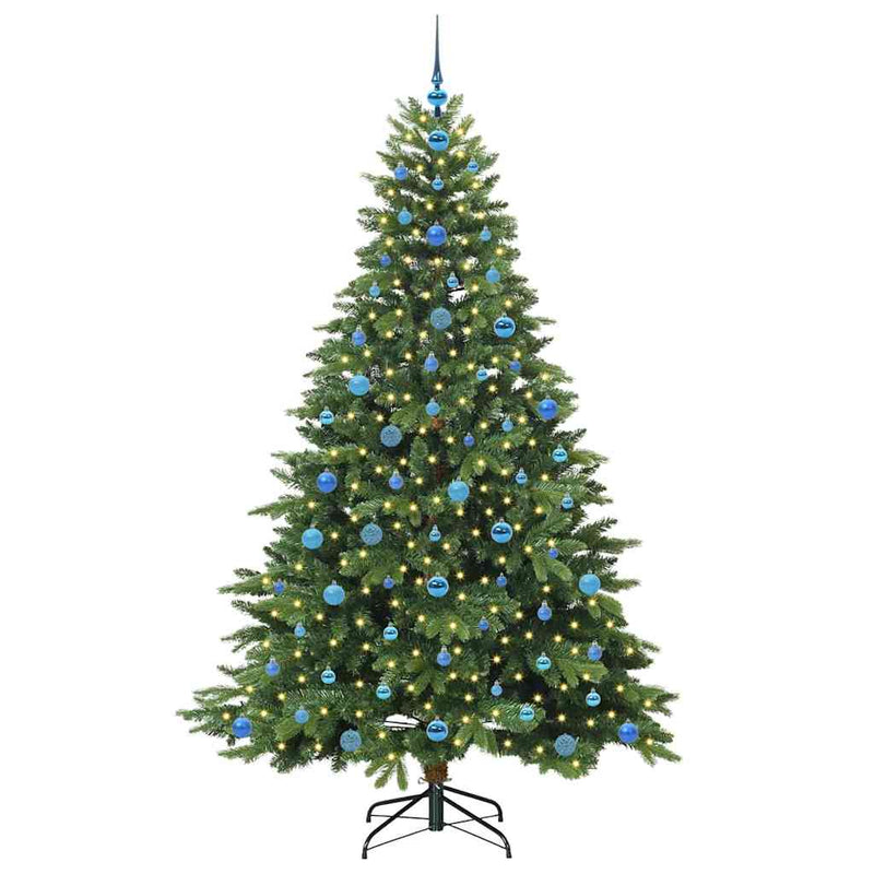 Afbeelding laden in galerijviewer, Vidaxl kunstkerstboom met 300 led met standaard groen 210 cm pe en pvc

