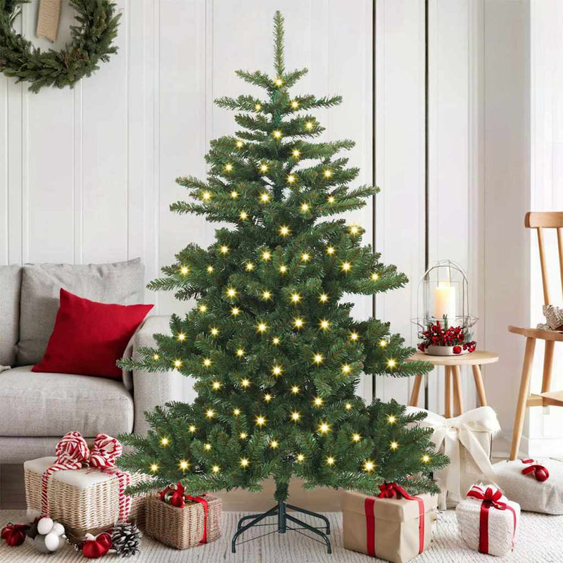 Afbeelding laden in galerijviewer, Vidaxl kunstmatige inklapbare kerstboom groen 150 cm pvc en staal
