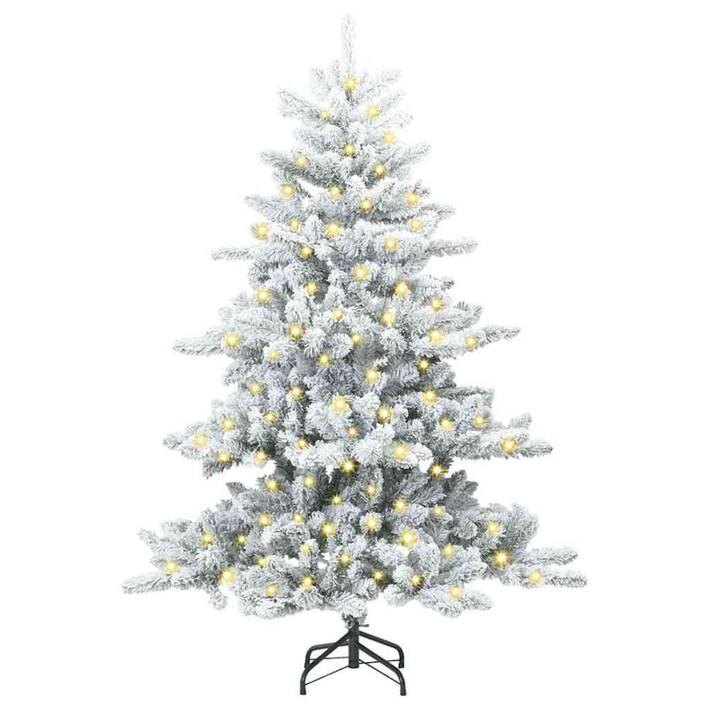 Afbeelding laden in galerijviewer, Vidaxl kunstmatige inklapbare kerstboom wit 150 cm pvc en staal
