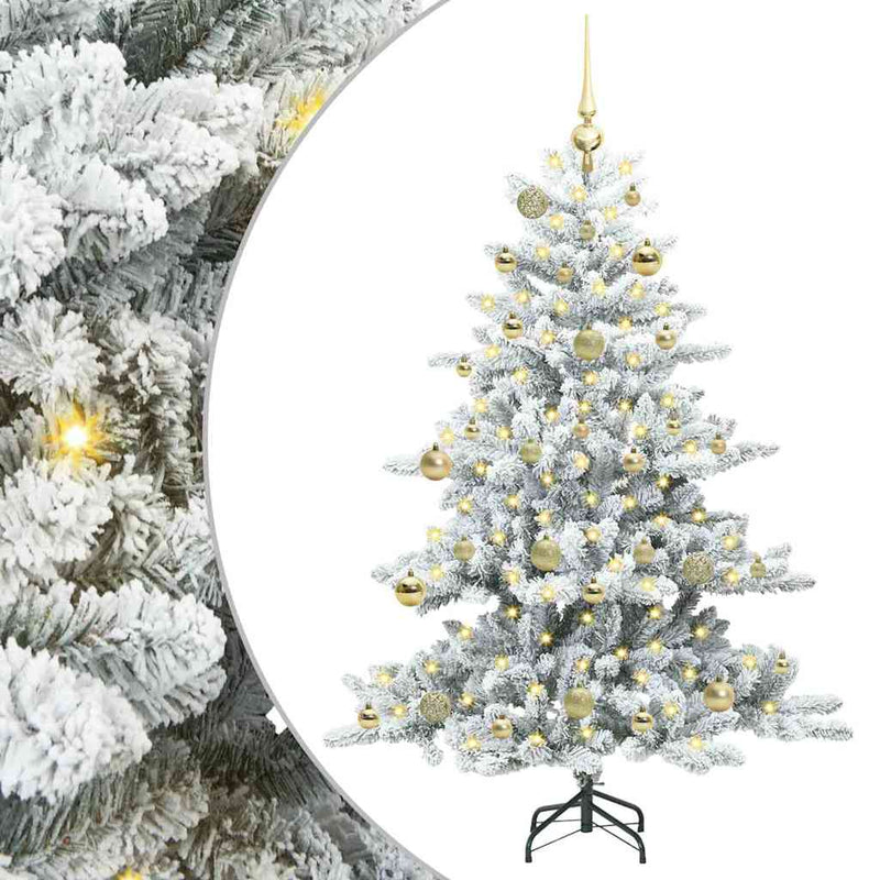 Afbeelding laden in galerijviewer, Vidaxl kunstmatige inklapbare kerstboom wit 150 cm pvc en staal
