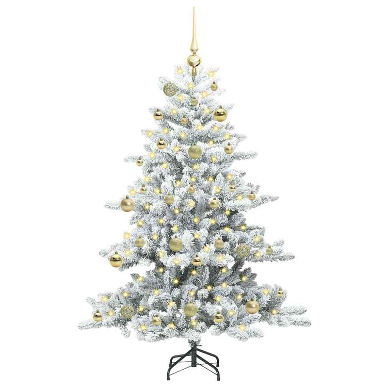 Afbeelding laden in galerijviewer, Vidaxl kunstmatige inklapbare kerstboom wit 150 cm pvc en staal
