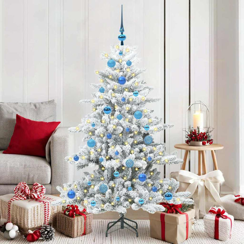 Afbeelding laden in galerijviewer, Vidaxl kunstmatige inklapbare kerstboom wit 150 cm pvc en staal
