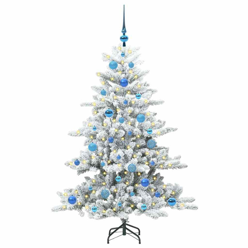Afbeelding laden in galerijviewer, Vidaxl kunstmatige inklapbare kerstboom wit 150 cm pvc en staal
