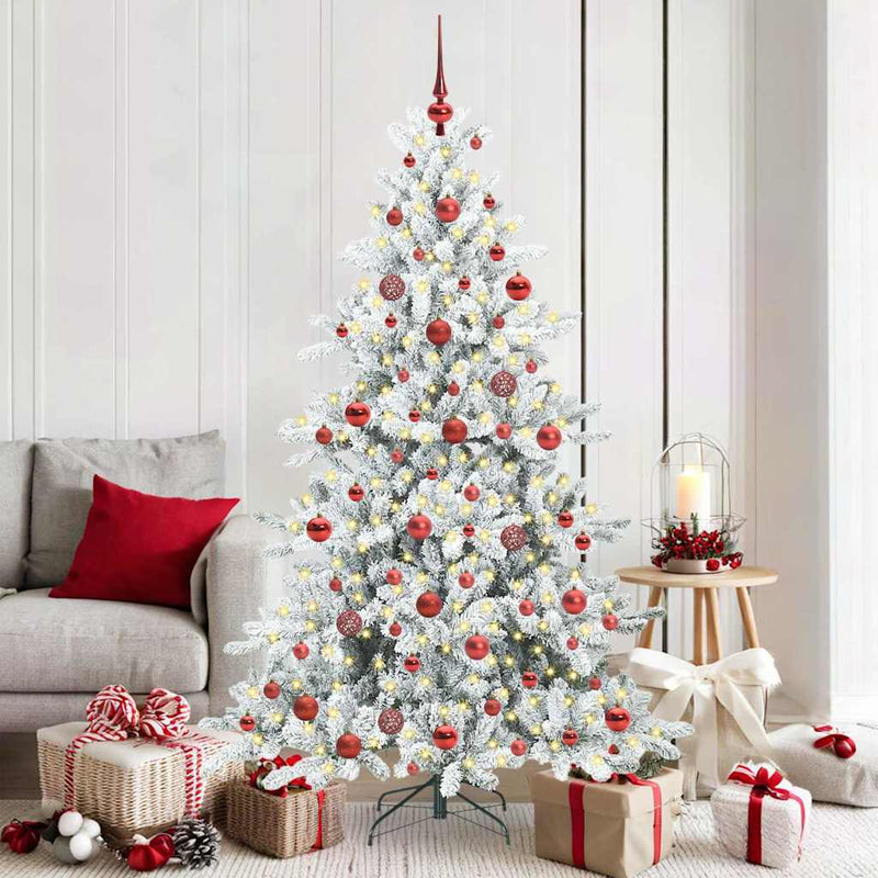 Afbeelding laden in galerijviewer, Vidaxl kunstmatige inklapbare kerstboom wit 180 cm pvc en staal

