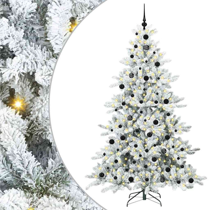 Afbeelding laden in galerijviewer, Vidaxl kunstmatige inklapbare kerstboom wit 210 cm pvc en staal
