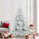 Vidaxl kunstmatige inklapbare kerstboom wit 210 cm pvc en staal