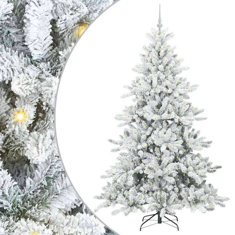 Afbeelding laden in galerijviewer, Vidaxl kunstmatige inklapbare kerstboom wit 210 cm pvc en staal
