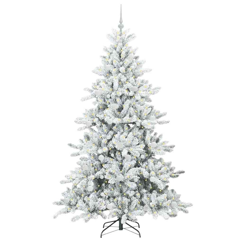 Afbeelding laden in galerijviewer, Vidaxl kunstmatige inklapbare kerstboom wit 210 cm pvc en staal
