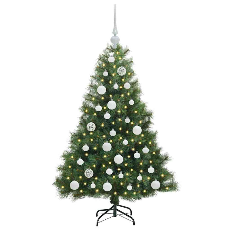 Afbeelding laden in galerijviewer, Vidaxl kunstkerstboom met 150 led met standaard groen 120 cm pe en pvc
