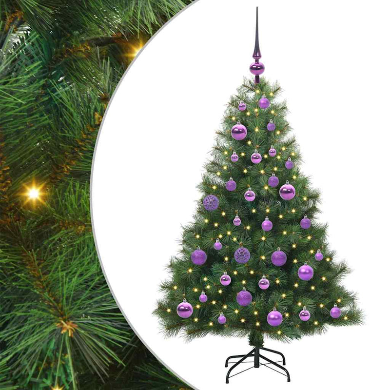 Afbeelding laden in galerijviewer, Vidaxl kunstkerstboom met 150 led met standaard groen 120 cm pe en pvc
